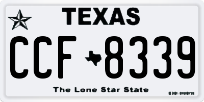 TX license plate CCF8339