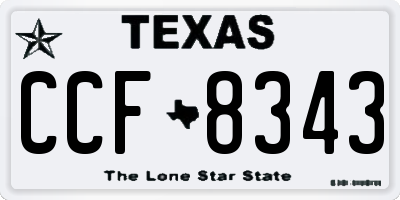 TX license plate CCF8343