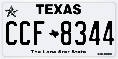 TX license plate CCF8344