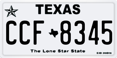 TX license plate CCF8345