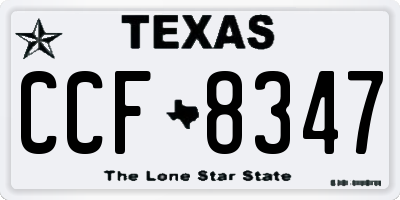 TX license plate CCF8347
