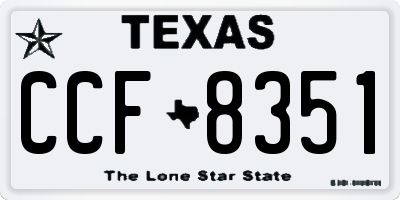 TX license plate CCF8351