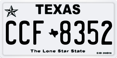 TX license plate CCF8352