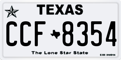 TX license plate CCF8354