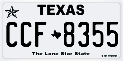 TX license plate CCF8355