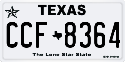 TX license plate CCF8364