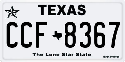 TX license plate CCF8367