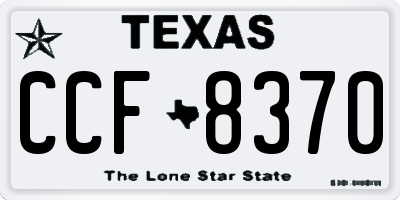 TX license plate CCF8370