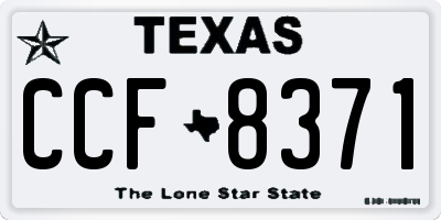 TX license plate CCF8371