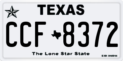 TX license plate CCF8372