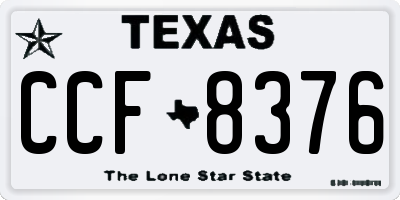 TX license plate CCF8376