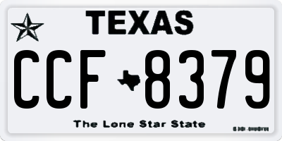 TX license plate CCF8379