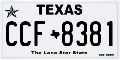 TX license plate CCF8381