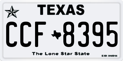 TX license plate CCF8395