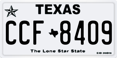 TX license plate CCF8409