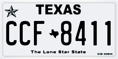 TX license plate CCF8411