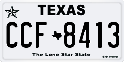 TX license plate CCF8413