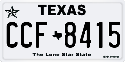 TX license plate CCF8415