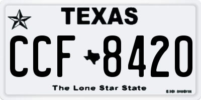 TX license plate CCF8420