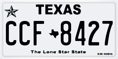TX license plate CCF8427