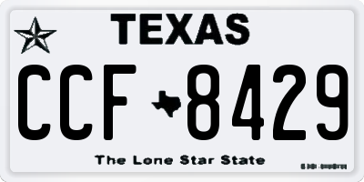 TX license plate CCF8429