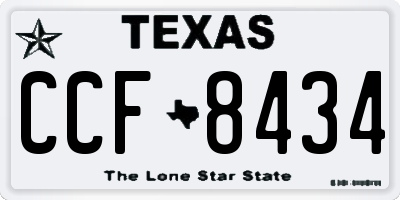 TX license plate CCF8434