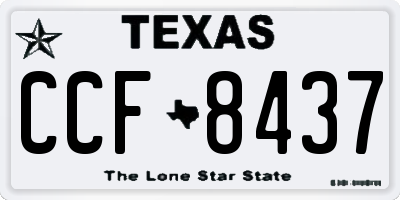 TX license plate CCF8437