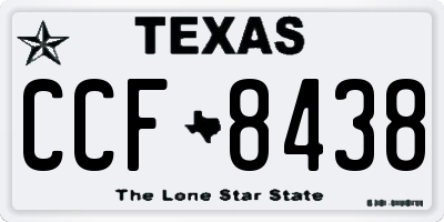 TX license plate CCF8438