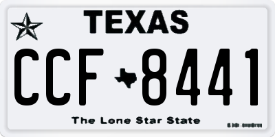 TX license plate CCF8441