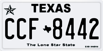 TX license plate CCF8442