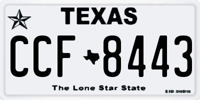 TX license plate CCF8443