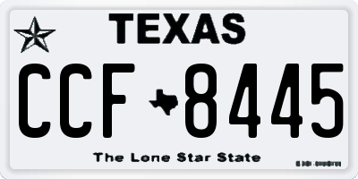 TX license plate CCF8445