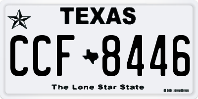TX license plate CCF8446
