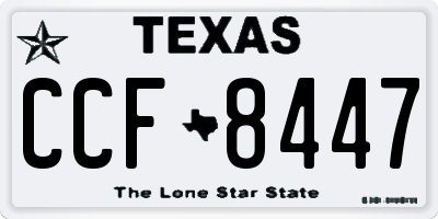 TX license plate CCF8447