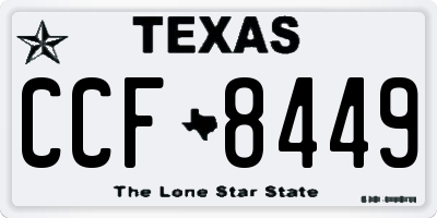 TX license plate CCF8449