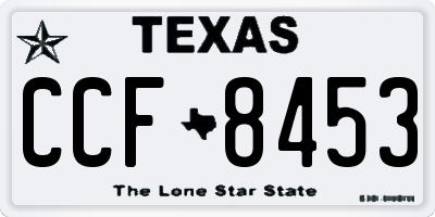 TX license plate CCF8453