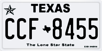 TX license plate CCF8455