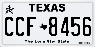 TX license plate CCF8456