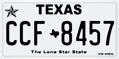 TX license plate CCF8457