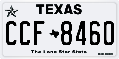 TX license plate CCF8460