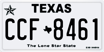 TX license plate CCF8461