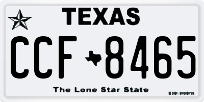 TX license plate CCF8465