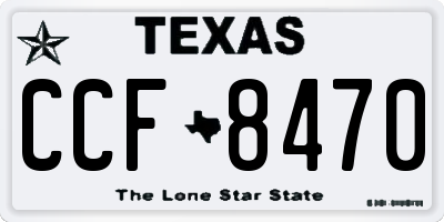 TX license plate CCF8470