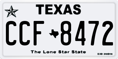 TX license plate CCF8472