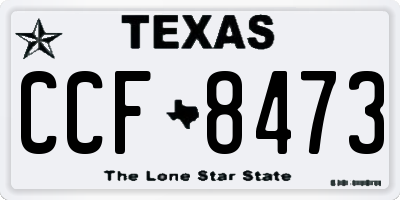 TX license plate CCF8473
