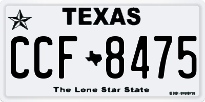 TX license plate CCF8475