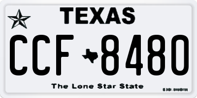 TX license plate CCF8480