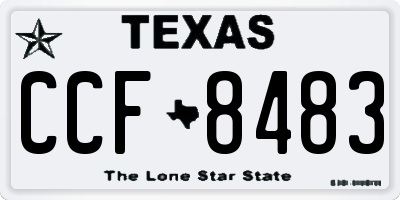 TX license plate CCF8483