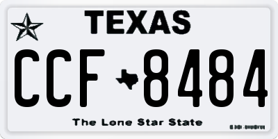 TX license plate CCF8484