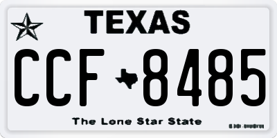 TX license plate CCF8485
